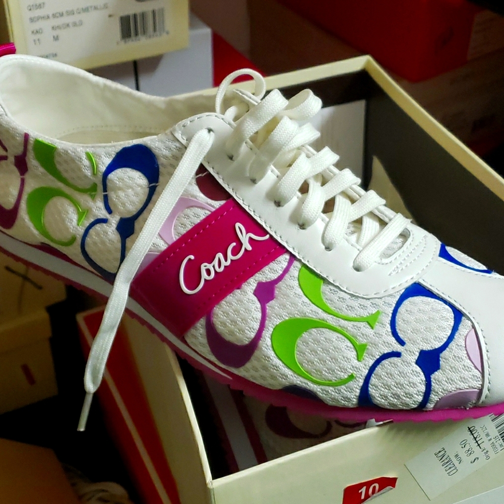 Coach multi color sneakers